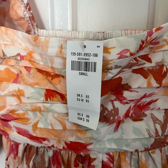 NEW Abercrombie & Fitch Emerson Poplin Puff Sleeve Floral Mini Dress - Picture 5 of 5